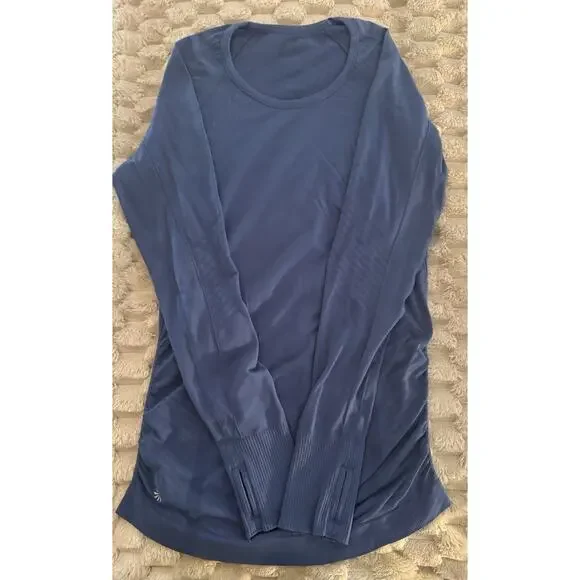 Athleta Womens Tank Green Racerback, White Half Zip, Blue Long Sleeve Lot Size S - Picture 14 of 16